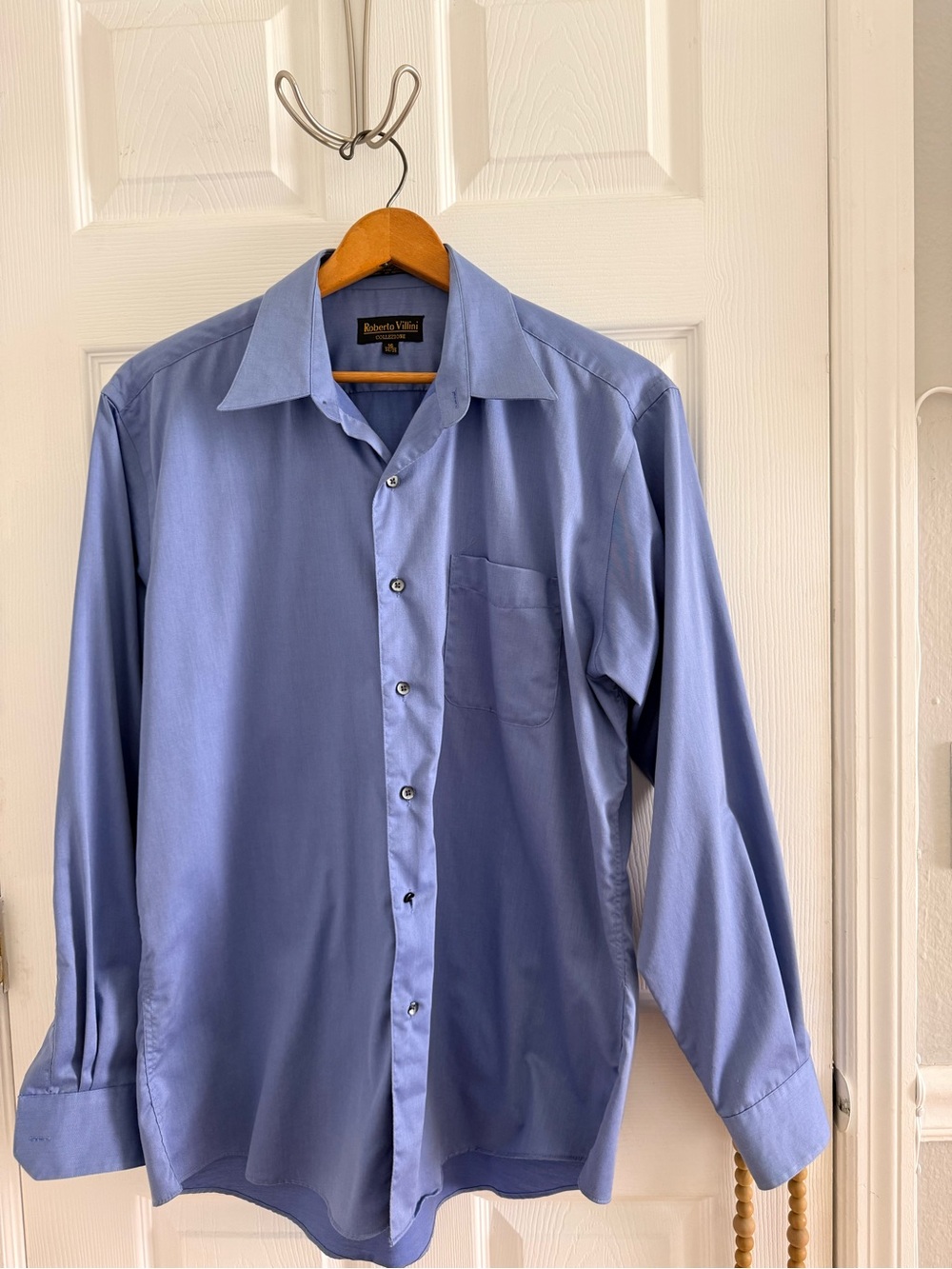 Classic Men's Dress Shirt in Periwinkle Blue by Roberto Villini